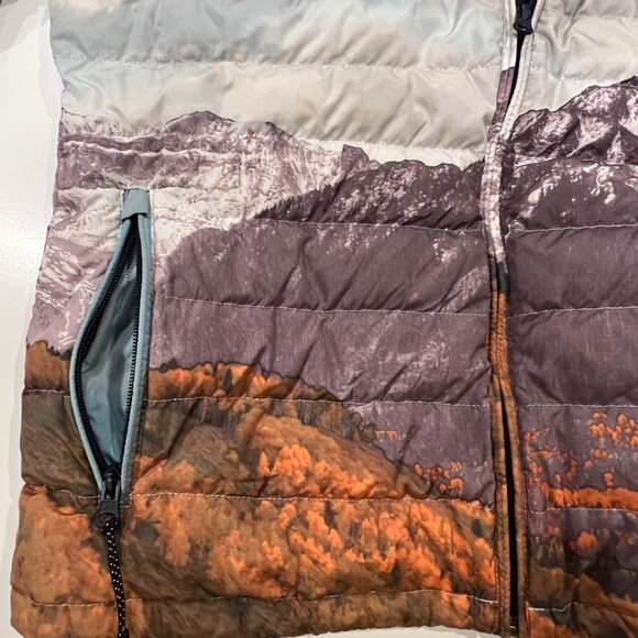 American Eagle Down Puffer Jacket, Mountain Photo, S - Picture 5 of 7